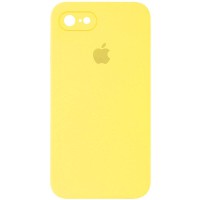 Чохол Silicone Case Square Full Camera Protective (AA) для Apple iPhone 7/8/SE (2020) (4.7") Жовтий / Yellow