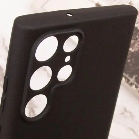 Чохол TPU GETMAN Liquid Silk Full Camera для Samsung Galaxy S24 Ultra Чорний / Black