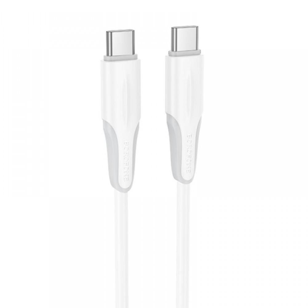 Дата кабель Borofone BX119 New Type-C to Type-C 60W (1m) White