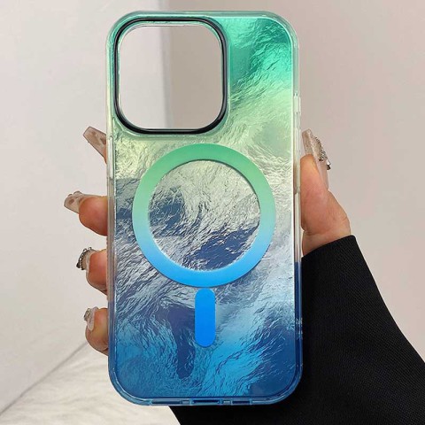Чохол TPU Shiny Mountain (MagFit) для Apple iPhone 12 Pro Max (6.7") Green / Blue