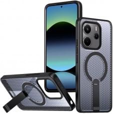 Чохол TPU Breeze with MagSafe stand для Xiaomi Redmi Note 14 4G (Europe version) Black