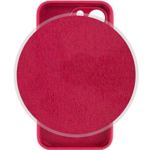 Чохол Silicone Case Full Camera Protective (AA) для Apple iPhone 15 Pro (6.1") Червоний / Rose Red
