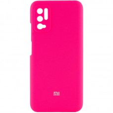 Чохол Silicone Cover Full Camera (AAA) для Xiaomi Redmi Note 10 5G / Poco M3 Pro Рожевий / Shiny pink