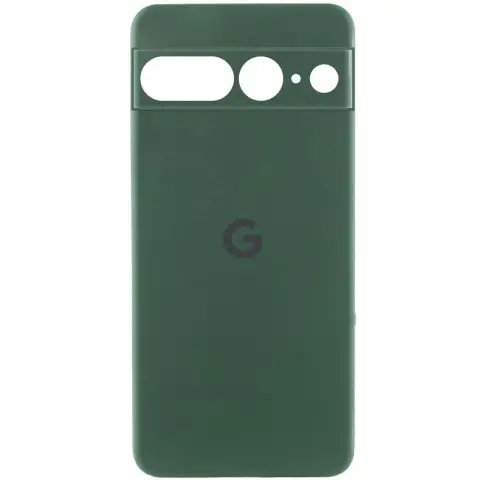 Чохол Silicone Cover Lakshmi Full Camera (AA) with logo для Google Pixel 7 Pro Зелений / Dark green