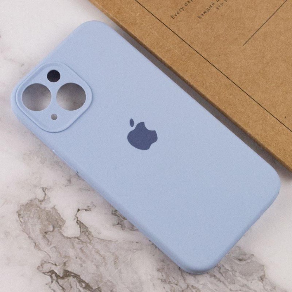 Чохол Silicone Case Full Camera Protective (AA) для Apple iPhone 15 (6.1") Блакитний / Lilac Blue