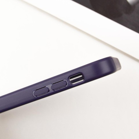 TPU чохол Transparent + Colour 1,5mm для Apple iPhone 12 (6.1") Purple