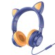 Накладні навушники Hoco W36 Cat ear (3.5mm/1.2m) Midnight Blue