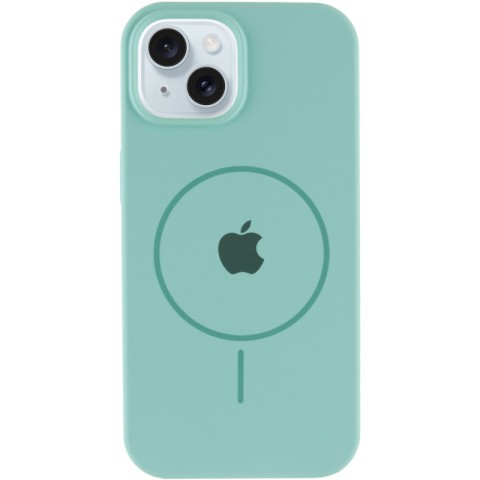 Чохол Silicone Case Full Protective (AA) with MagSafe для Apple iPhone 14 Plus (6.7") Бірюзовий / Light Turquoise