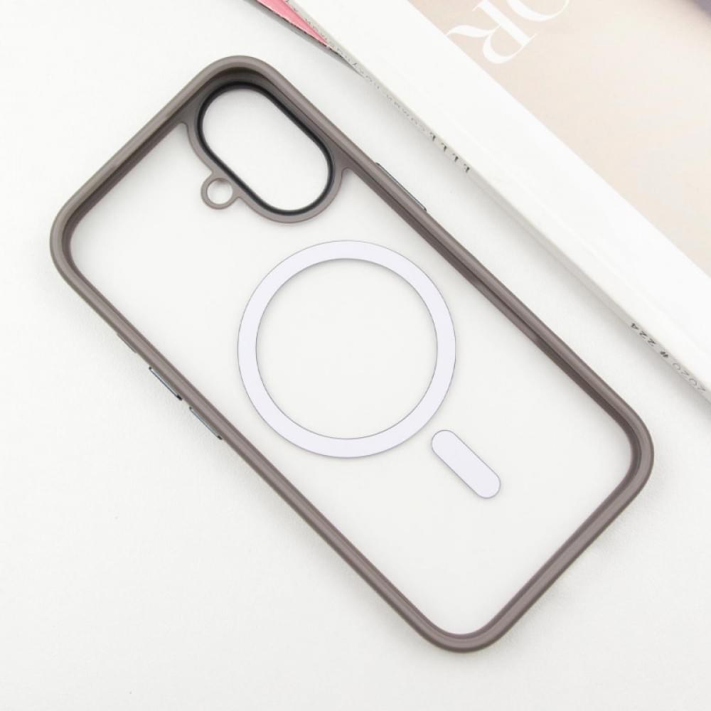 TPU+PC чехол Metal Buttons with MagSafe для Apple iPhone 16 (6.1")