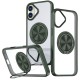 TPU+PC чохол Metal Ring with MagSafe для Apple iPhone 16 (6.1") Зелений