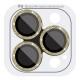 Захисне скло Metal Sparkles на камеру (в упак.) для Apple iPhone 15 Pro (6.1") /15 Pro Max (6.7") Золотий / Gold
