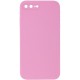 Silicone Case Square Full Camera Protective (AA) NOLOGO для Apple iPhone 7 plus / 8 plus (5.5") Рожевий / Light pink