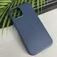 Шкіряний чохол Leather Case (AAA) with MagSafe and Animation для Apple iPhone 16 Pro (6.3") Blue