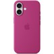 Чохол Silicone case (AAA) full with Magsafe and Animation для Apple iPhone 16 Plus (6.7") Fuchsia