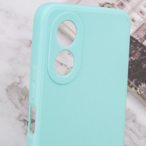 Силіконовий чохол Candy Full Camera для Oppo A38 / A18 Бірюзовий / Turquoise