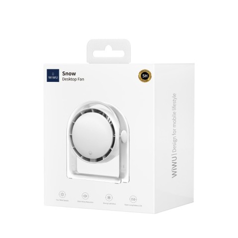 Портативний вентилятор WIWU WI-FS07 Snow desktop fan White
