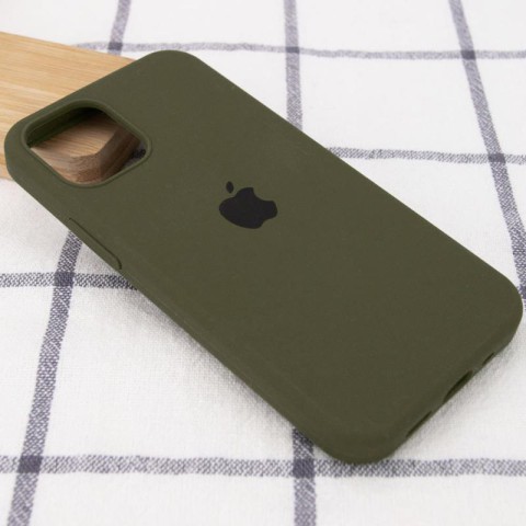 Чохол Silicone Case Full Protective (AA) для Apple iPhone 15 Plus (6.7") Зелений / Dark Olive