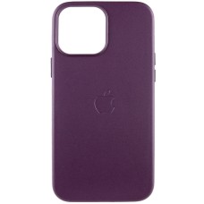 Шкіряний чохол Leather Case (AA Plus) with MagSafe для Apple iPhone 13 Pro Max (6.7") Dark Cherry