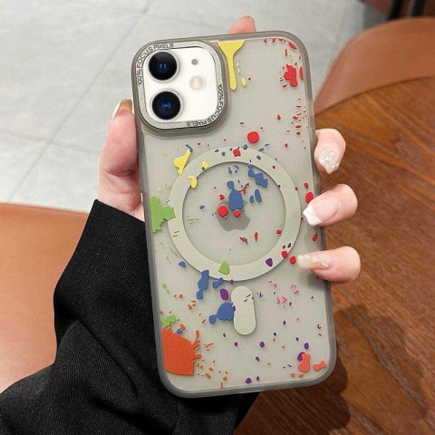 Чохол TPU+PC Flush with MagSafe для Apple iPhone 11 (6.1") Titanium grey