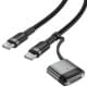 Дата кабель Acefast C22-05 2in1 Type-C to Type-C 240W/MAG3 140W (1.2m) Black