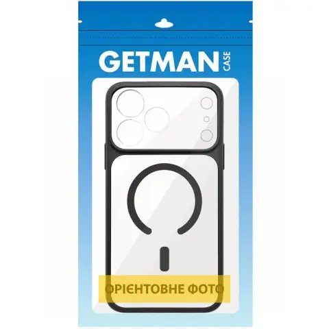 Чохол TPU GETMAN Moon Clear with MagSafe для Apple iPhone 13 Pro Max (6.7") Black
