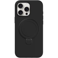Чохол Silicone Case Full Protective NO LOGO with Ring для Apple iPhone 12 Pro Max (6.7") Black