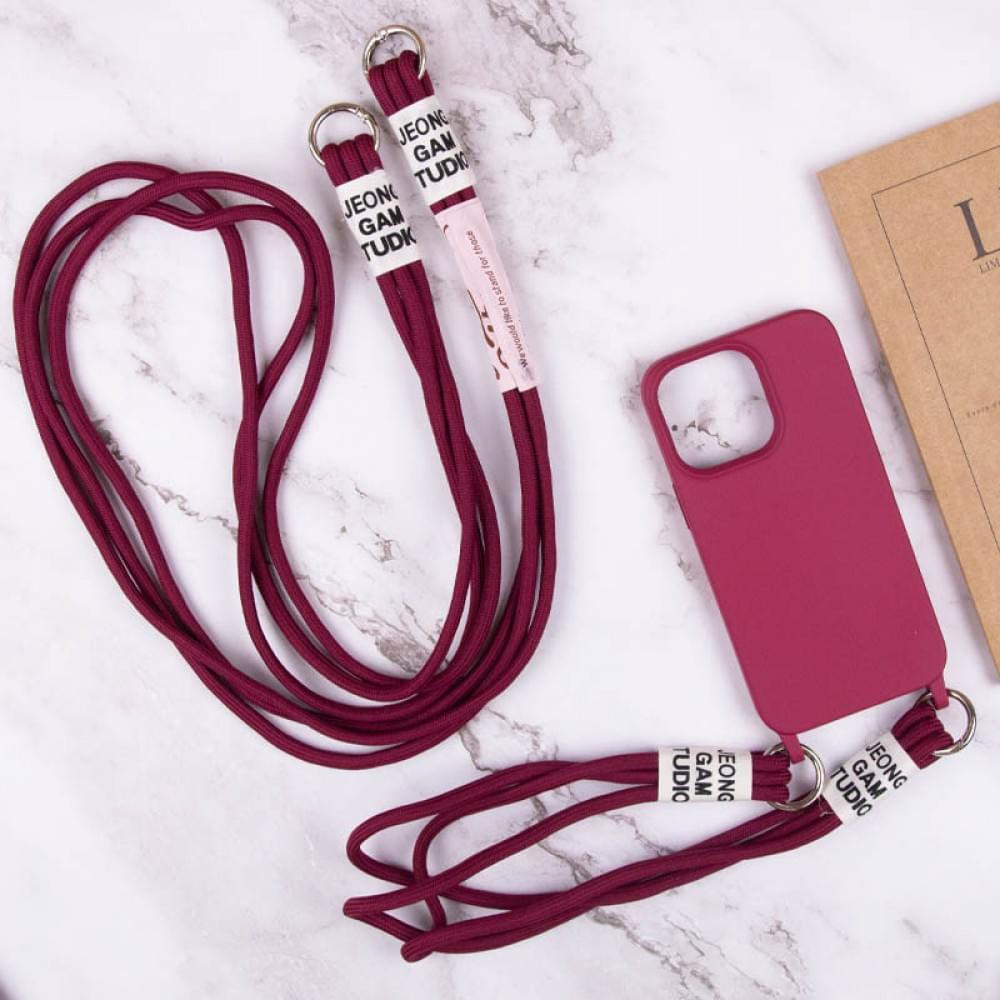 Чохол TPU two straps California для Apple iPhone 12 Pro / 12 (6.1") Червоний / Rose Red