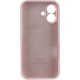Чохол Silicone Case Full Camera Protective (AA) для Apple iPhone 16 (6.1") Рожевий / Chalk Pink
