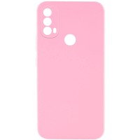 Чохол TPU GETMAN Liquid Silk Full Camera для Motorola Moto E40 Рожевий / Pink