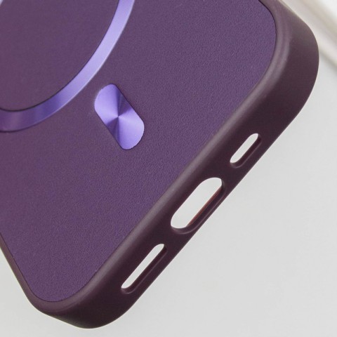 Шкіряний чохол SnapCase with MagSafe для Apple iPhone 14 Pro Max (6.7") Dark Purple