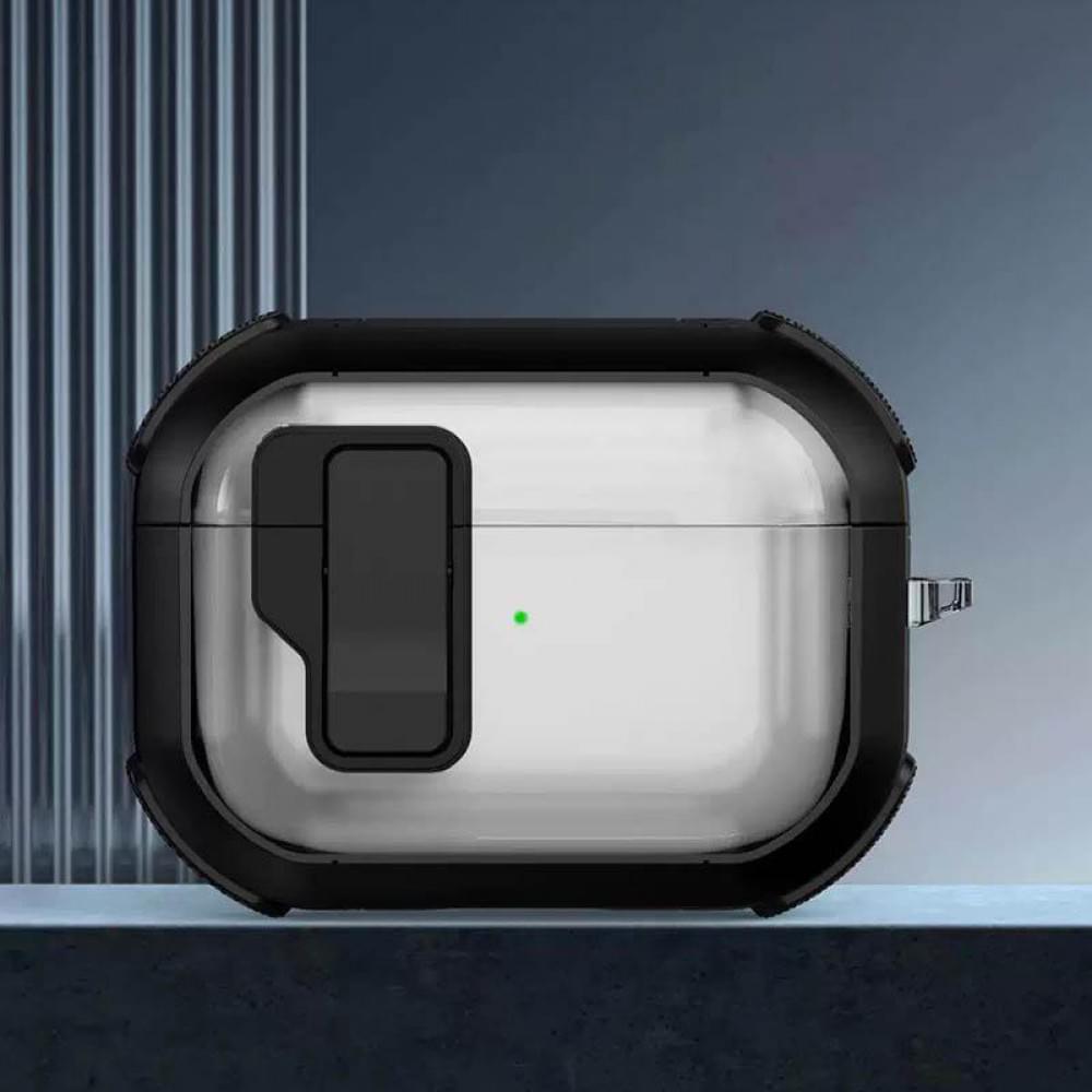 Футляр протиударний Locking Button для навушників Airpods Pro 3 Black