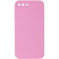 Чохол Silicone Case Square Full Camera Protective (AA) NOLOGO для Apple iPhone 7 plus/8 plus (5.5") Рожевий / Light pink