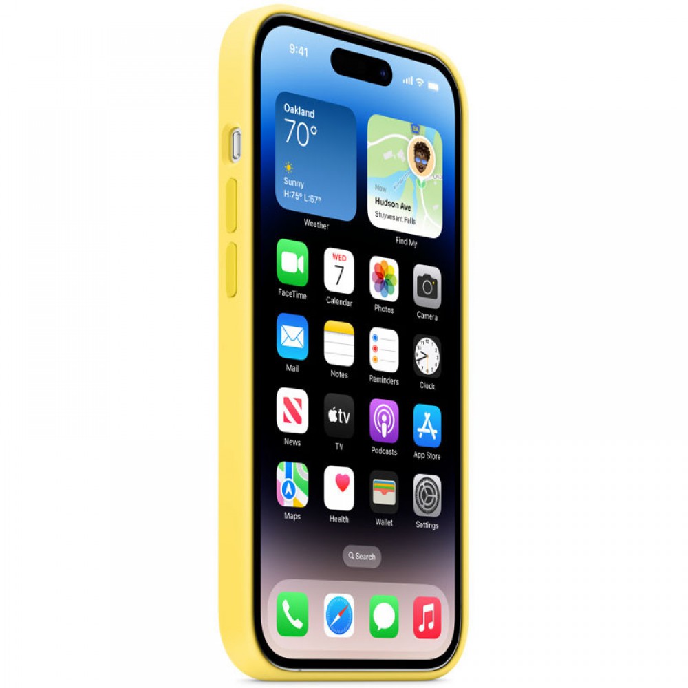 Чохол Silicone case (AAA) with Magsafe для Apple iPhone 14 Pro (6.1") Жовтий / Canary Yellow