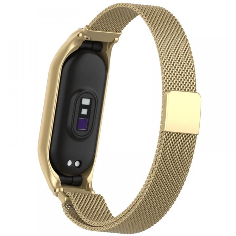Ремінець Milanese Loop Design для Xiaomi Mi Band 5/6 Vintage gold