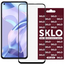Захисне скло SKLO 3D (full glue) для Xiaomi Mi 11 Lite Чорний