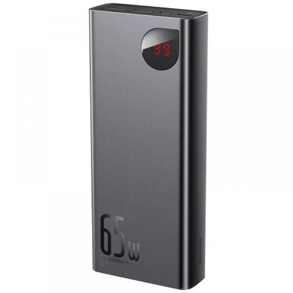 Портативний ЗП Baseus Adaman Metal Digital Display QC 65W 20000 mAh (PPIMDA-D) Black