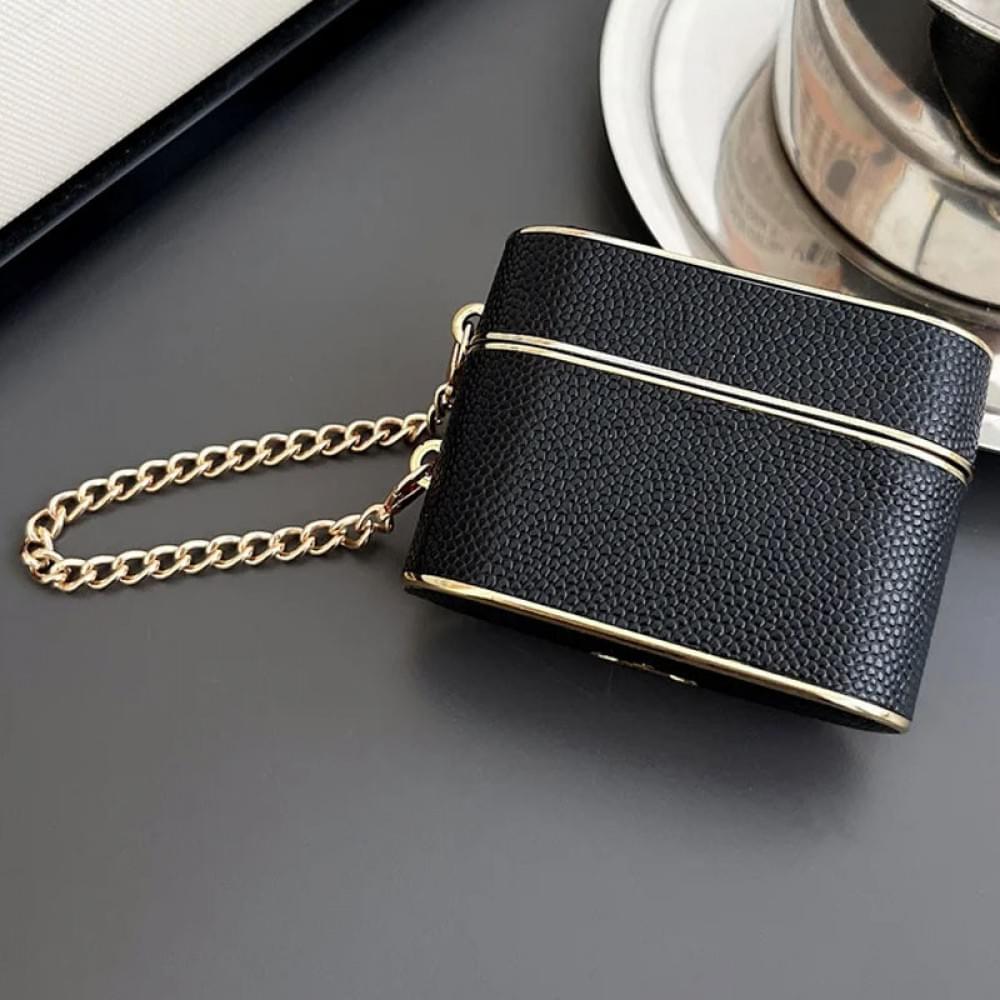 Шкіряний футляр Suitcase для навушників AirPods 3 Black