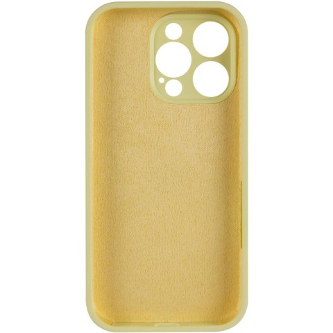 Чохол Silicone Case Full Camera Protective (AA) для Apple iPhone 14 Pro (6.1") Жовтий / Mellow Yellow