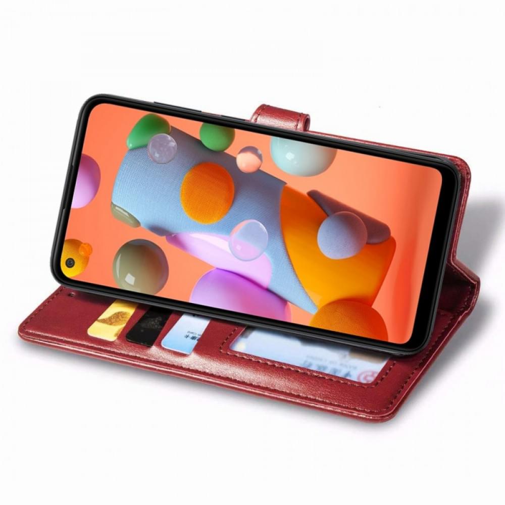 Кожаный чехол-книжка GETMAN Gallant (PU) для Samsung Galaxy A11