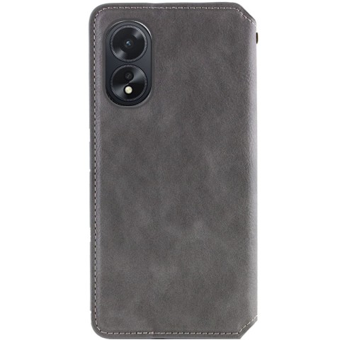 Шкіряний чохол-книжка GETMAN Cubic (PU) для Oppo A58 4G Сірий