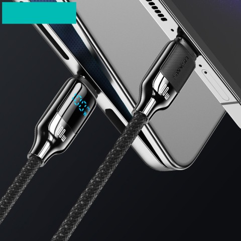 Дата кабель Usams US-SJ742 Digital Display HX Ser. Type-C to Type-C 100W (1.2m) Tarnish