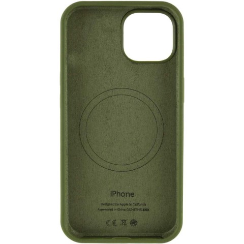 Чохол Silicone Case Full Protective (AA) with MagSafe для Apple iPhone 11 Pro Max (6.5") Зелений / Dark Olive
