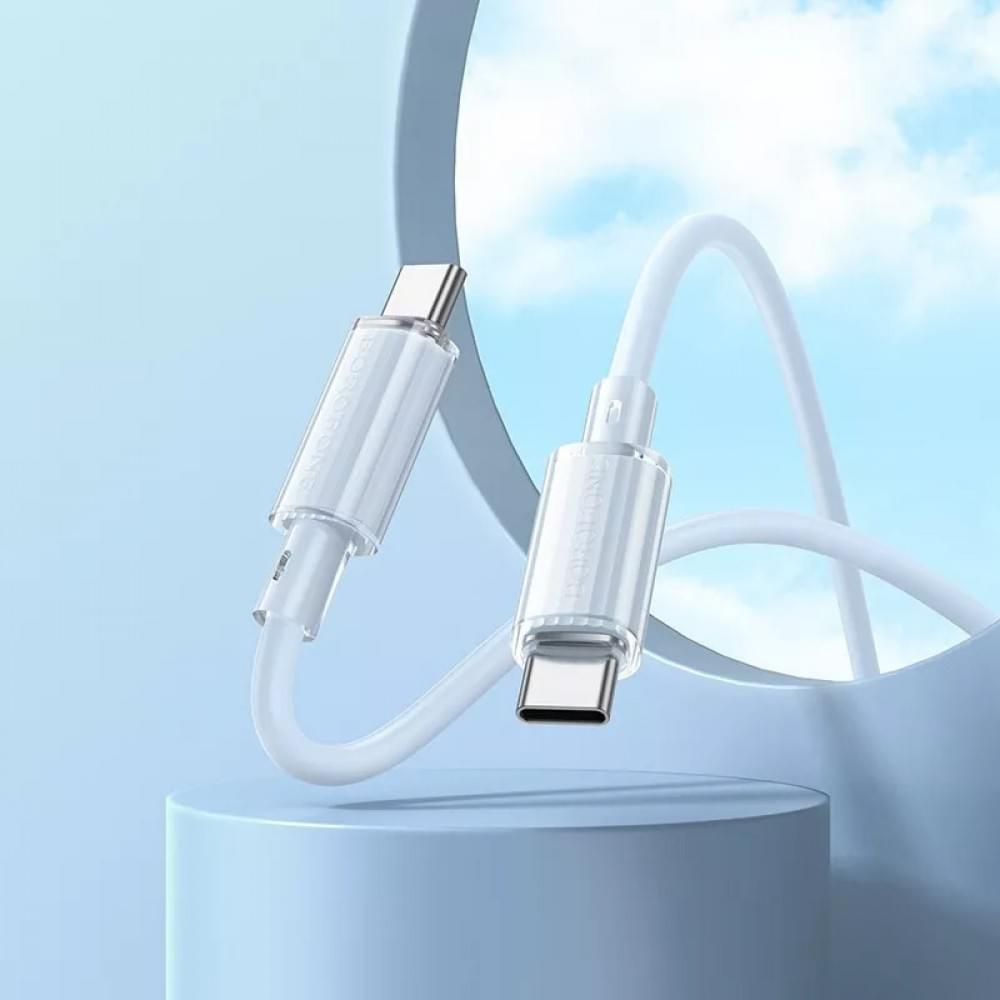 Дата кабель Borofone BX112 Lemon Type-C to Type-C 60W (1m) Blue