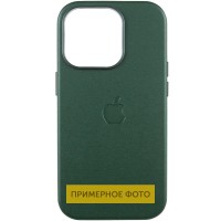 Шкіряний чохол Leather Case (AAA) with MagSafe and Animation для Apple iPhone 16 (6.1") Green