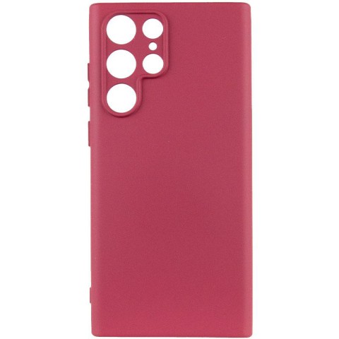 Чохол TPU GETMAN Liquid Silk Full Camera для Samsung Galaxy S24 Ultra Бордовий / Marsala