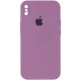 Чохол Silicone Case Square Full Camera Protective (AA) для Apple iPhone XS Max (6.5") Ліловий / Lilac Pride