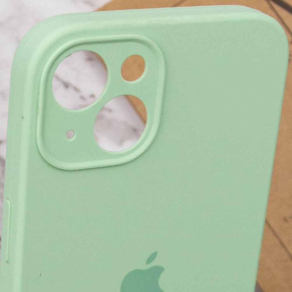Чохол Silicone Case Full Camera Protective (AA) для Apple iPhone 13 (6.1") Зелений / Pistachio