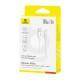 Дата кабель Baseus Silky Series OS Fast Charging USB to Type-C 100W (1m) (P10377703) Moon White