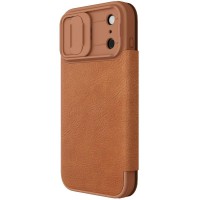 Шкіряний чохол-книжка Nillkin Qin Pro Camshield для Apple iPhone 17 Pro (6.3") Brown