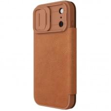 Шкіряний чохол-книжка Nillkin Qin Pro Camshield для Apple iPhone 17 Pro (6.3") Brown